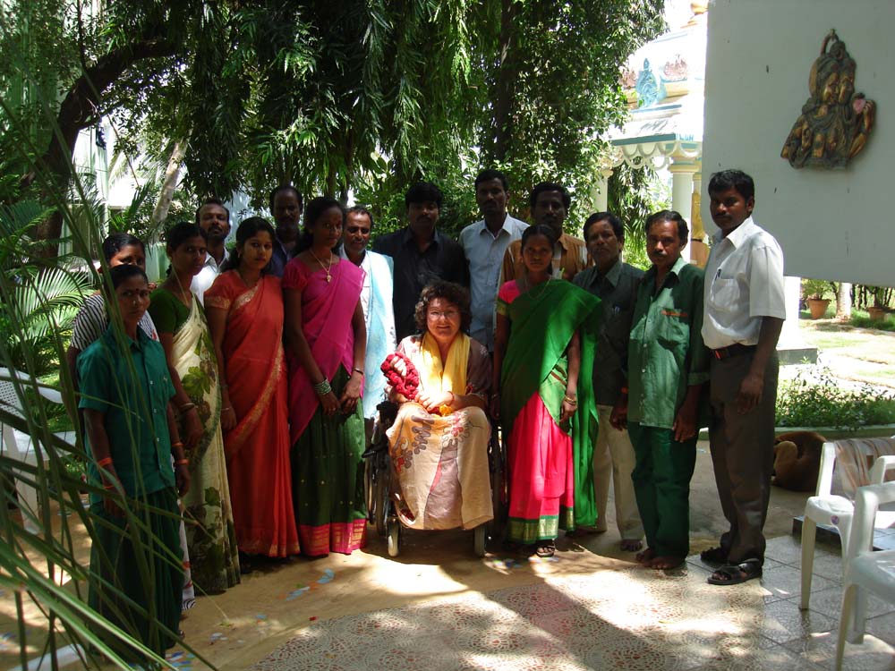 Staff of Eco-Green-Project and Monika Müller, president of Anahata-Stiftung, Germany (2011)